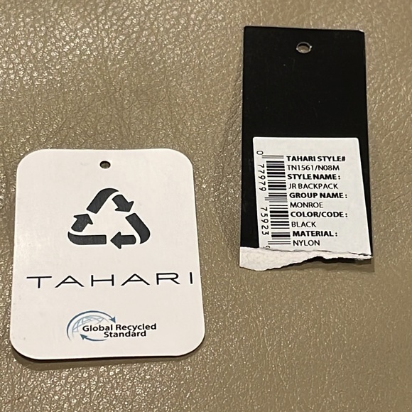 NWT Tahari nylon Monroe Jr backpack in black - Picture 6 of 6